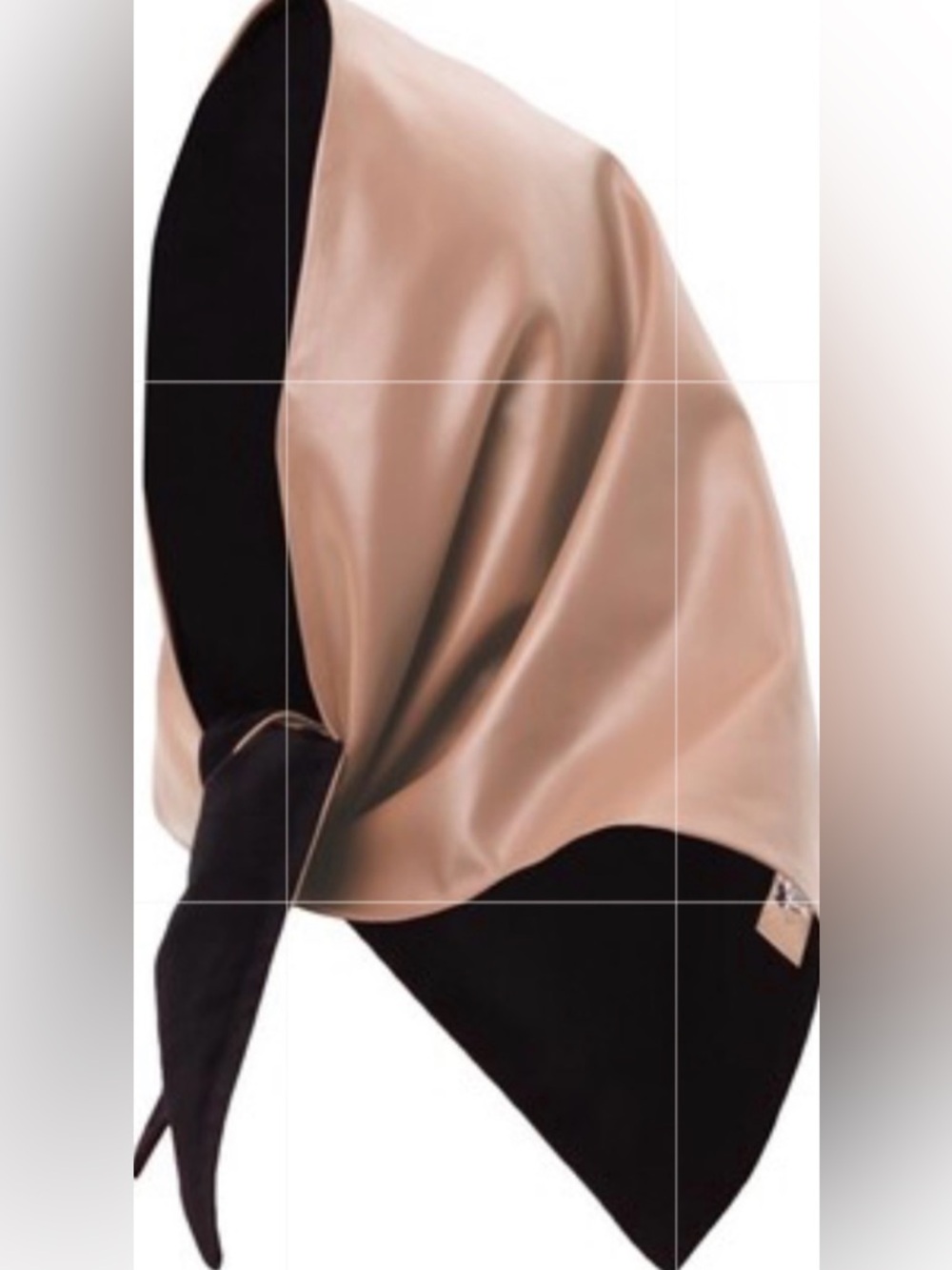 JULIA ALLERT Brown Reversible Faux Leather Avant-garde Accessory ShawlScarf NWT